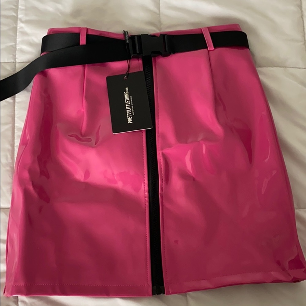Pink Vinyl Pretty Little Skirt